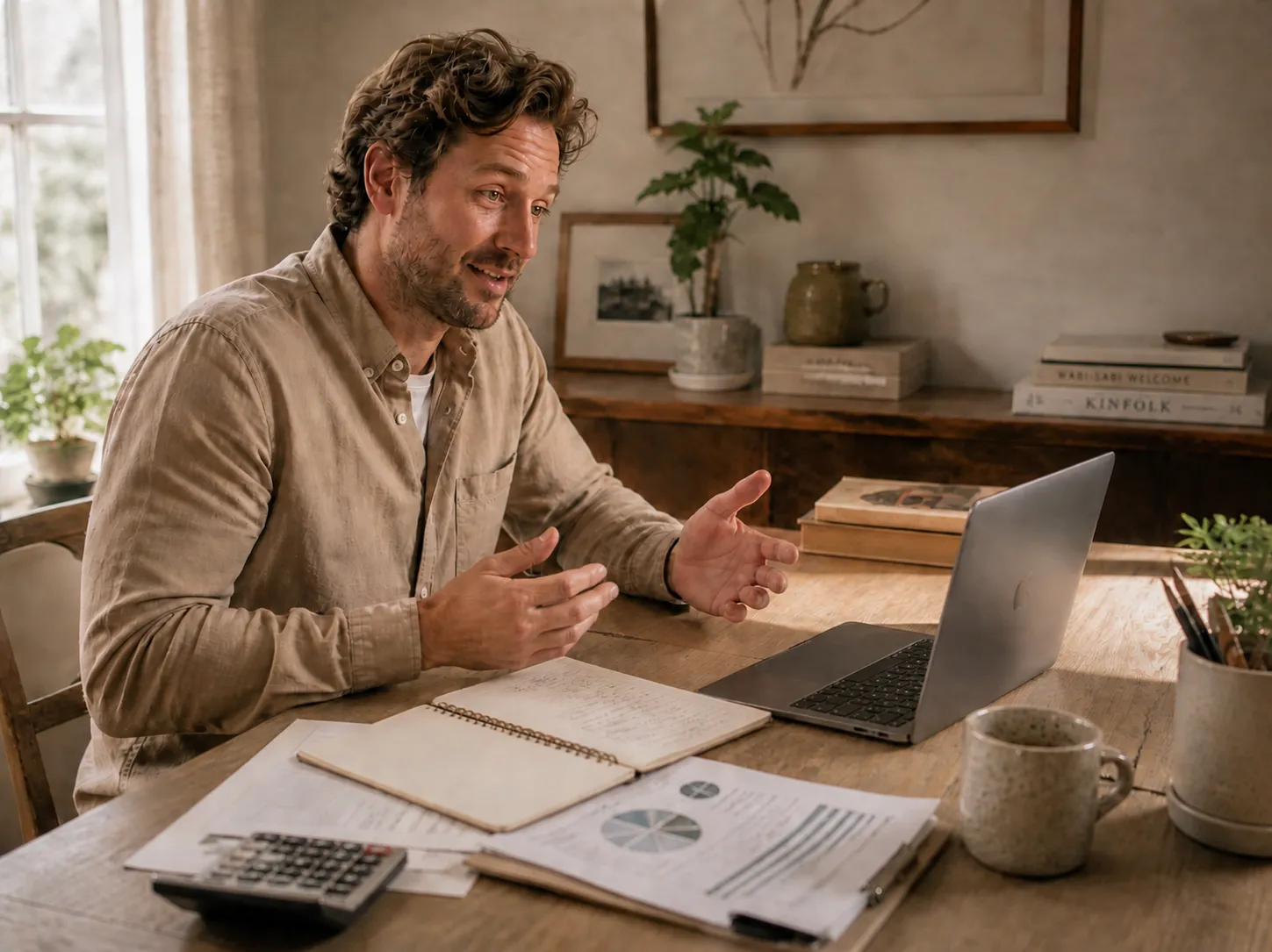 Professional accountant working with financial documents