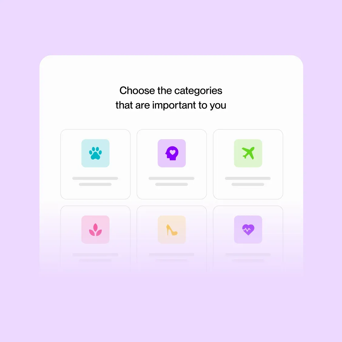 Illustration showing a benefits setup with selected employee categories.